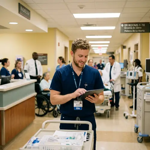 Matt at Work in a Hospital Setting