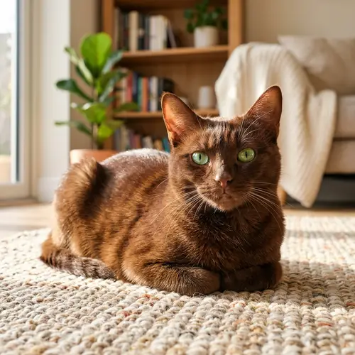 Beautiful Brown Colored Cat - Serene and Luxurious