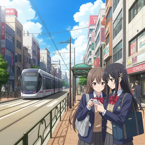 Anime Scene: High School Girls on the Streetcar