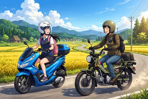 Mother-Daughter Bike Adventure in Japanese Countryside