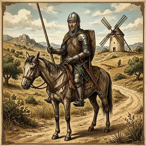 Late Medieval Spanish Gentleman in Armor Artwork