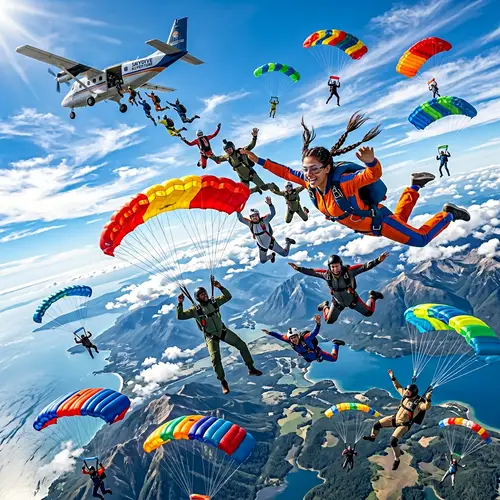 Thrilling Plane Parachute Leap | Stunning Skydiving Adventure