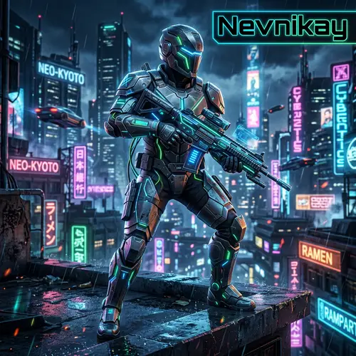 Futuristic Cyberpunk Avatar Art | Nevnikay