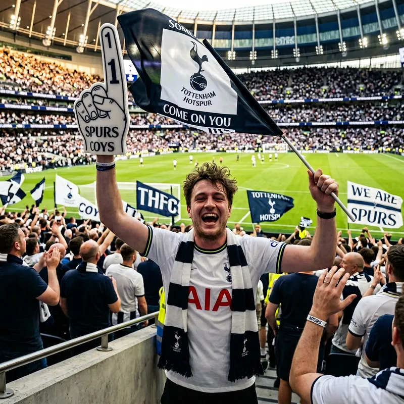Passionate Spurs Fan Cheering - Dedicated Supporter Passionate Spurs Fan Cheering - Dedicated Supporter