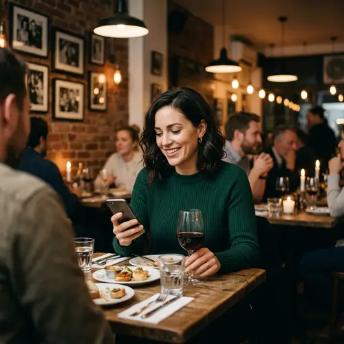 Sexy Woman Dating with Phone - Captivating Imagery