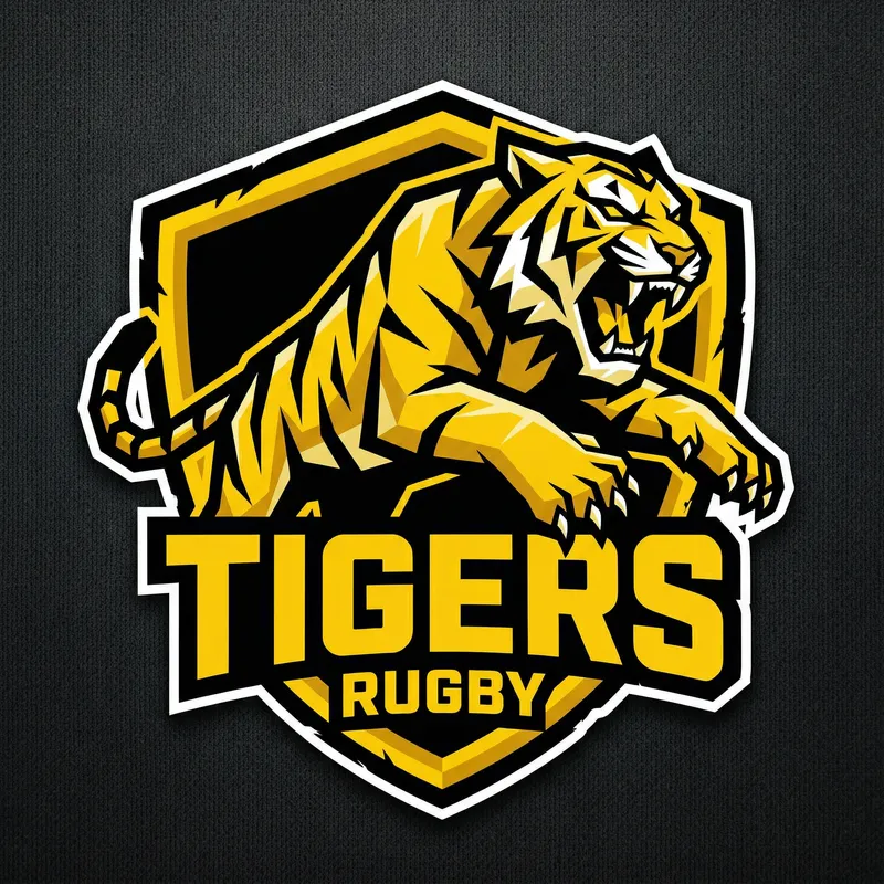 Dynamic Rugby Logo for Tigers - Bold Design