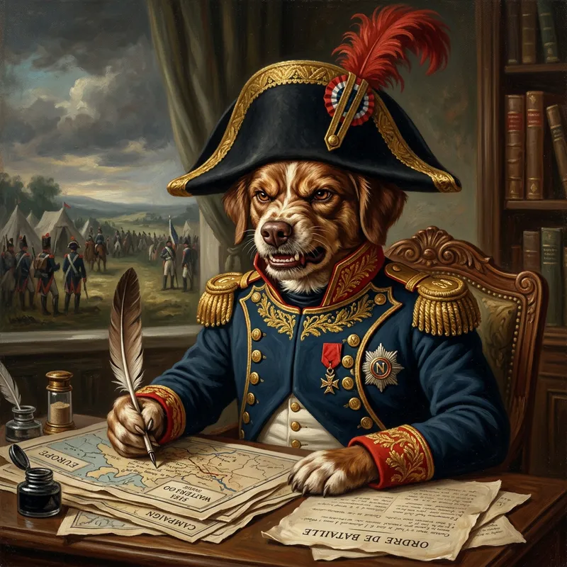 Nopoleon Dog: The Angry Canine in Military Regalia