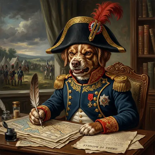 Nopoleon Dog: The Angry Canine in Military Regalia