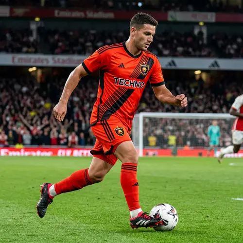 Vibrant Red and Black Soccer Uniform Design