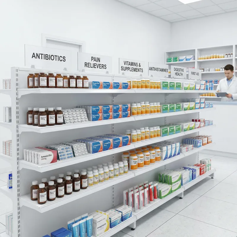 Medicamentos Collection: Organized Pharmaceuticals for Professional Pharmacy