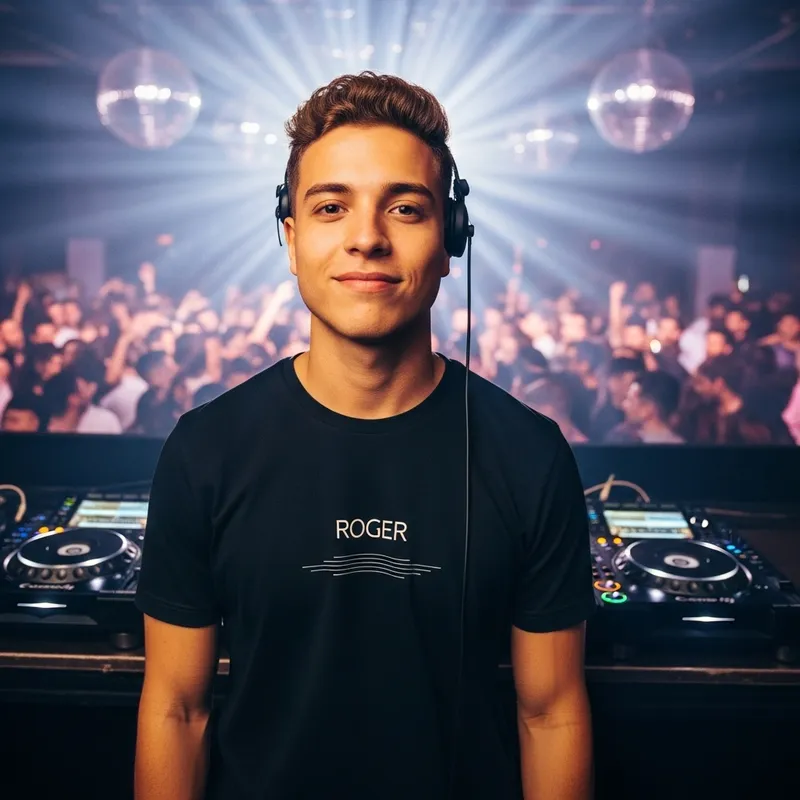 DJ Roger Niño de Oro Black T-Shirt