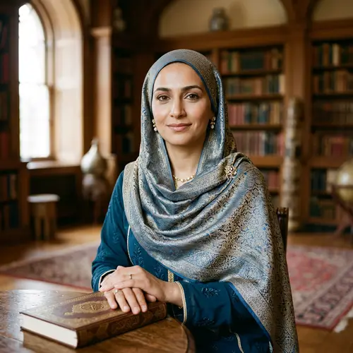 Elegant Middle-Eastern Woman with Flowing Hijab