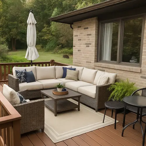 Functional Outdoor Patio Living Area Design