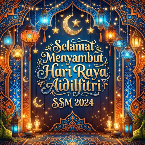Festive Backdrop for Selamat Menyambut Hari Raya Aidilfitri SSM 2024