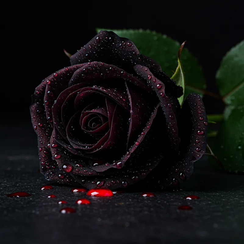 Majestic Black Rose: Passion and Danger