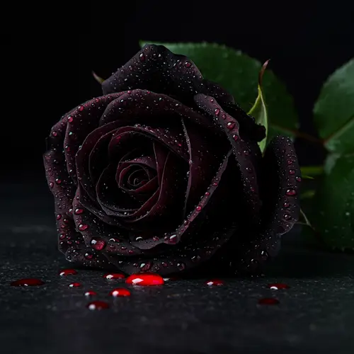 Majestic Black Rose: Passion and Danger