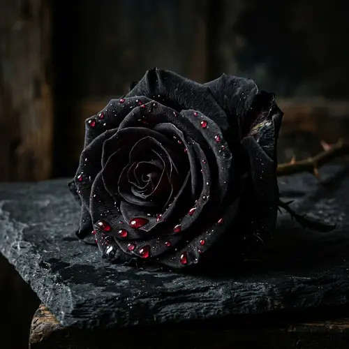 Majestic Black Rose: Passion and Danger