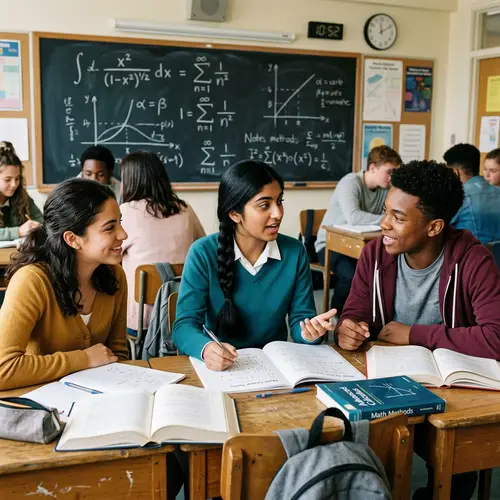 Diverse Group of Students Engaged in Classroom Discussion