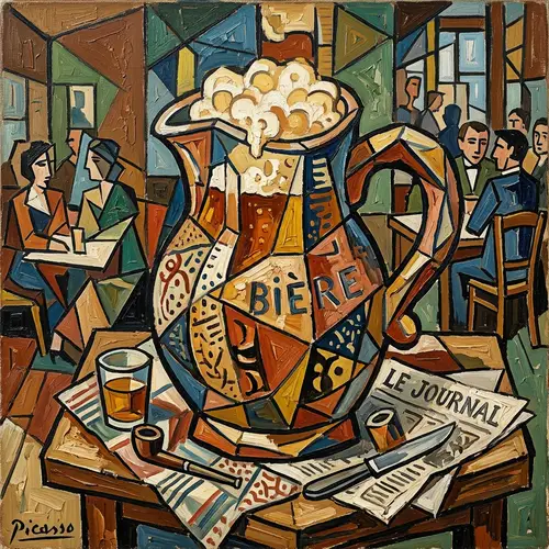 Picasso Style Beer Jug - Unique Design
