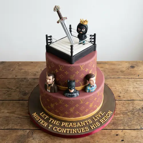 Unique Cake Design with WWE and Liverpool Themes
