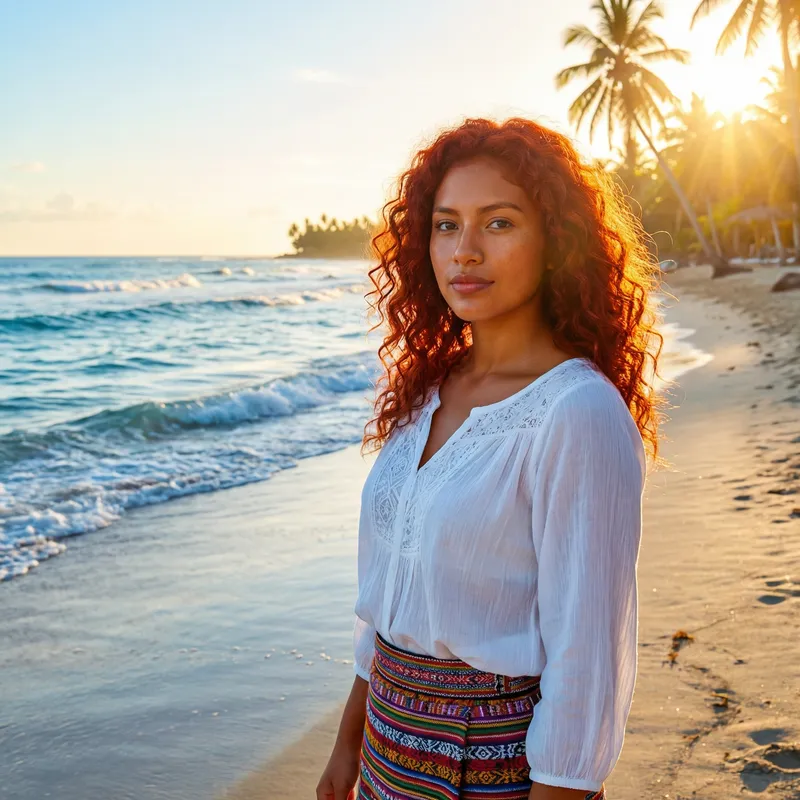 Ecuadorian Coastal Lady with Red Hair
