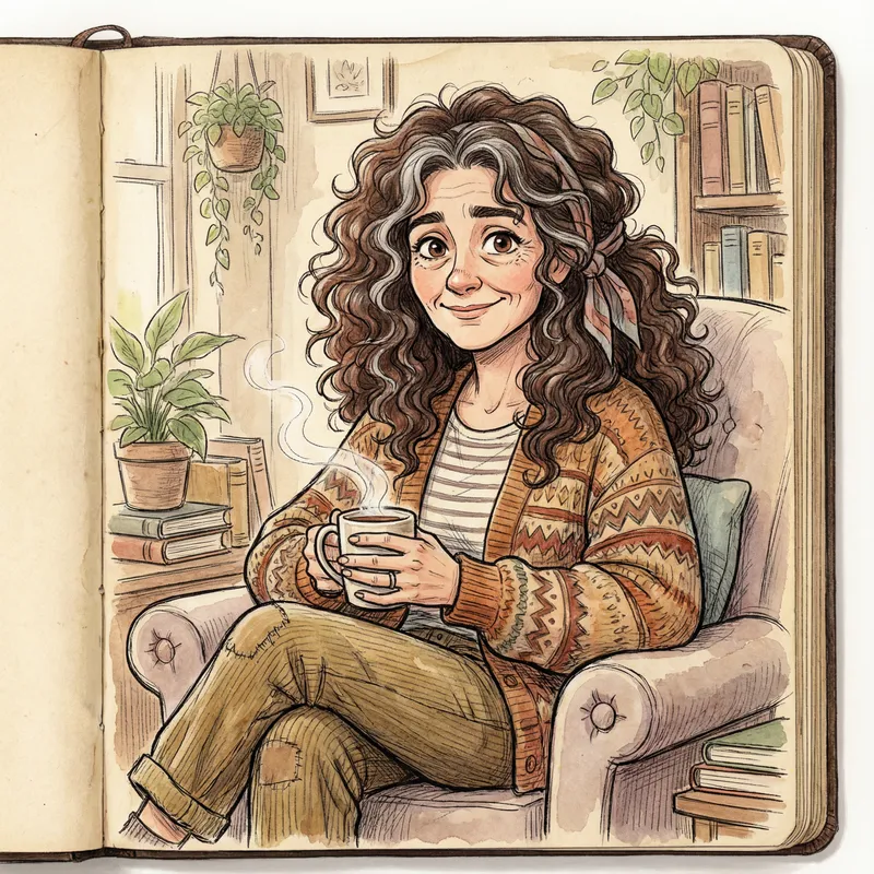 Charming Cartoon Woman Illustration