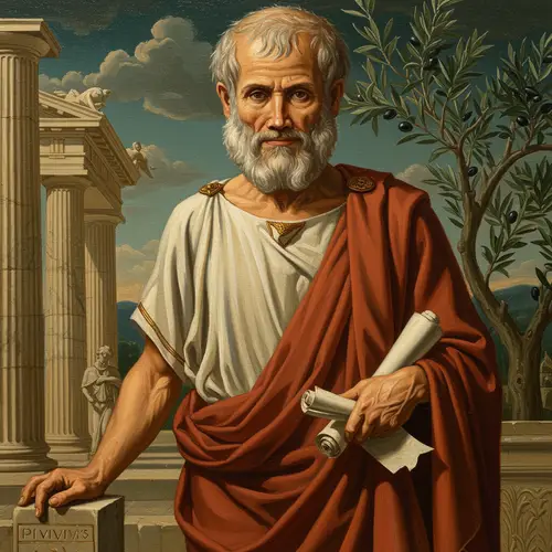 Oil Painting of Aristotle: Classical Realism Art