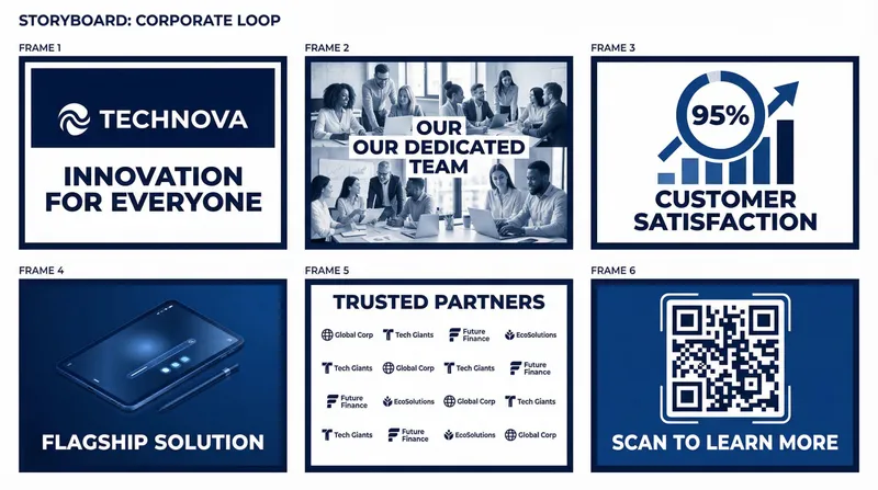 Modern Corporate Loop Video Storyboard
