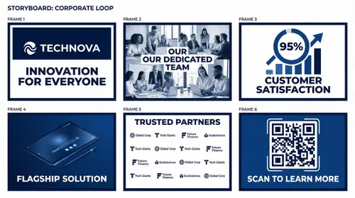 Modern Corporate Loop Video Storyboard