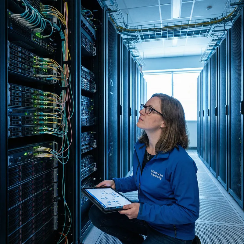 IT Engineer Analyzing Infrastructure