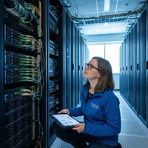 IT Engineer Analyzing Infrastructure