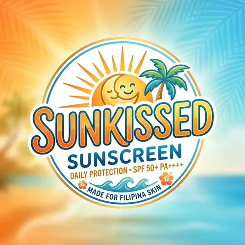 Sunkissed Sunscreen: Eye-Catching Filipino Logo