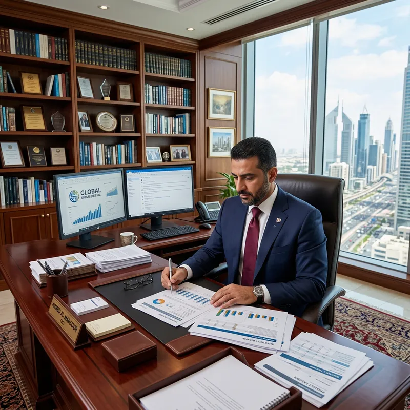 Successful Male CEO in Modern Office