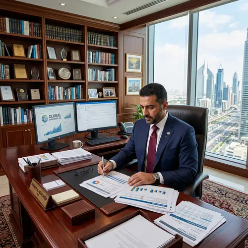 Middle-Eastern Male CEO in High-End Office | Business Leader