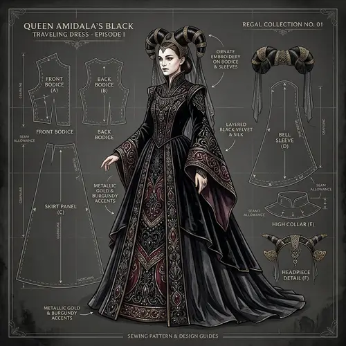 Queen Amidala's Iconic Dress Sewing Pattern