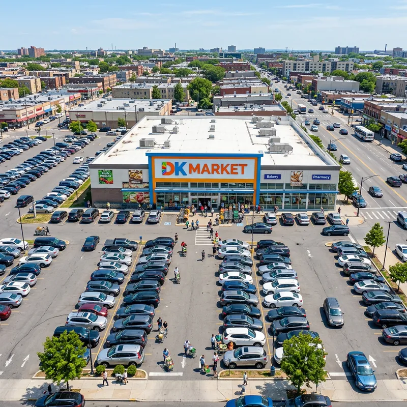 Urban Grocery Store DK Market - Diverse Customer Experience