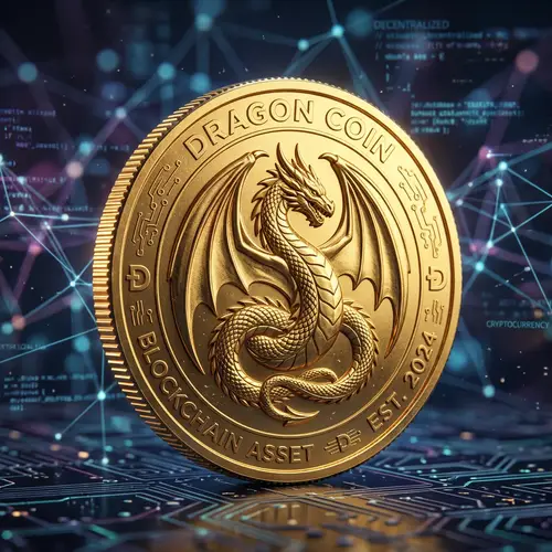 Realistic Gold Cryptocurrency Coin Design