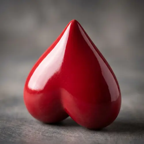 Upside-Down Red Heart in Brilliant Color