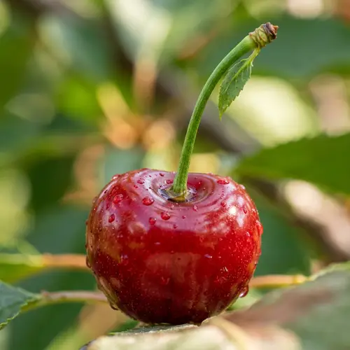Plump Red Cherry Photo | Vibrant Fruit Close-up