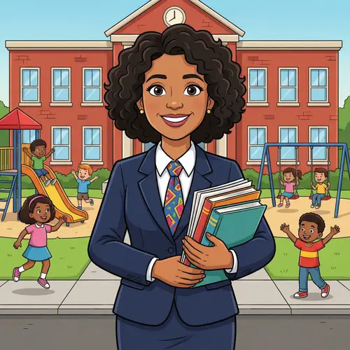 Hispanic School Principal | Educational Leader Cartoon