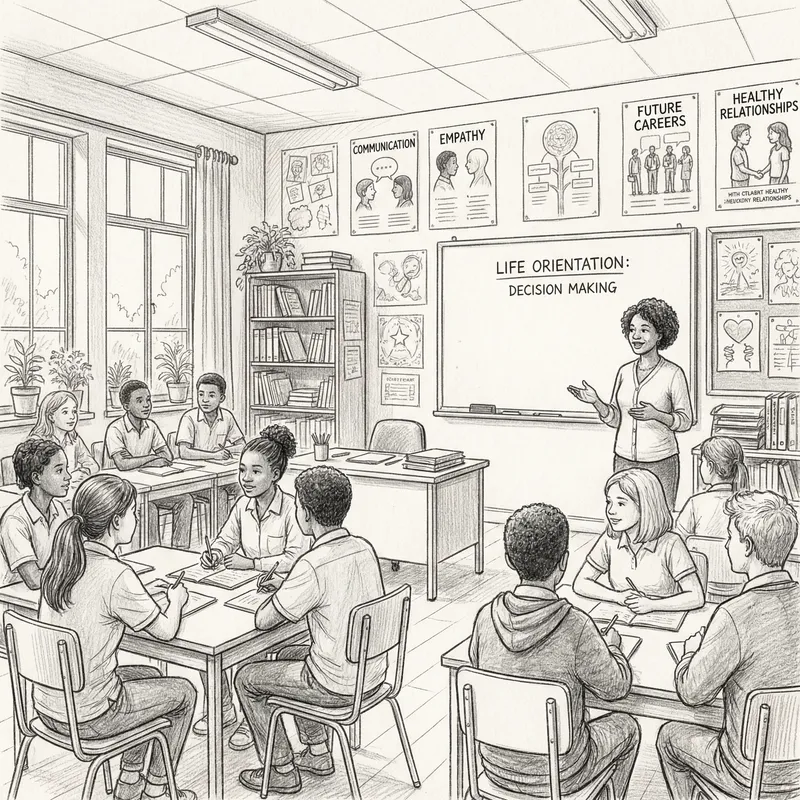 Engaging Grade 10 Life Orientation Classroom Sketch