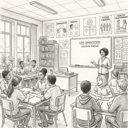 Engaging Grade 10 Life Orientation Classroom Sketch