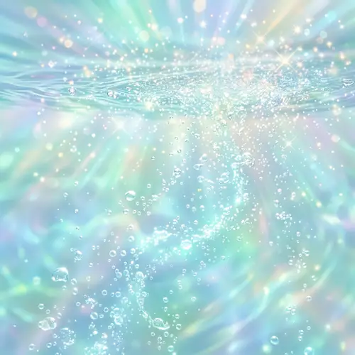 Abstract Sparkling Water Art | Shimmering Patterns in Pastel Blues & Greens