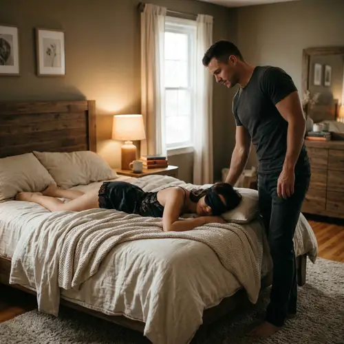 Romantic Bedroom Scene: Elegant Lingerie and More