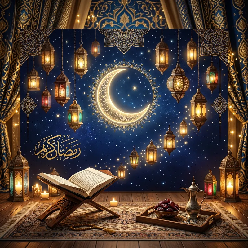 Ramadan Studio Backdrop | Enchanting Holy Month Scene