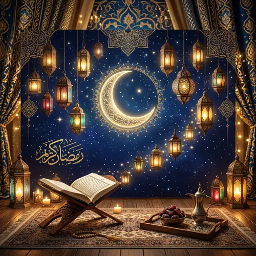 Ramadan Studio Backdrop | Festive Holy Month Scene
