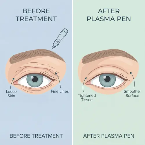Plasma Pen Eyelid Treatment Before and After | Clinical Results