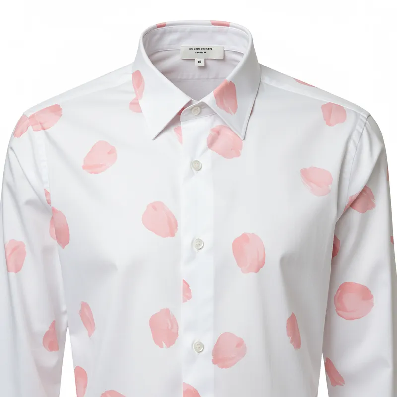 Minimalist Floral Pattern Formal Shirt