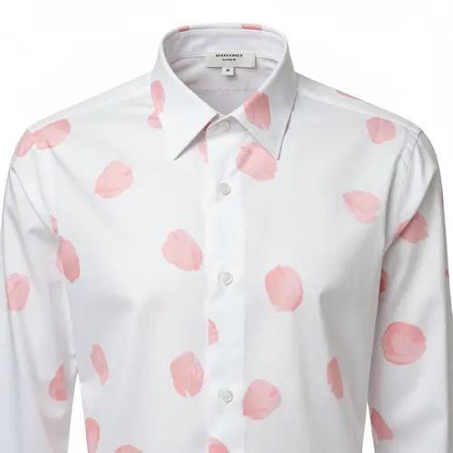 Minimalist Floral Pattern Formal Shirt