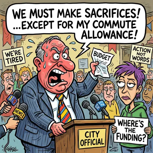 Vibrant Satirical Cartoon Illustrations